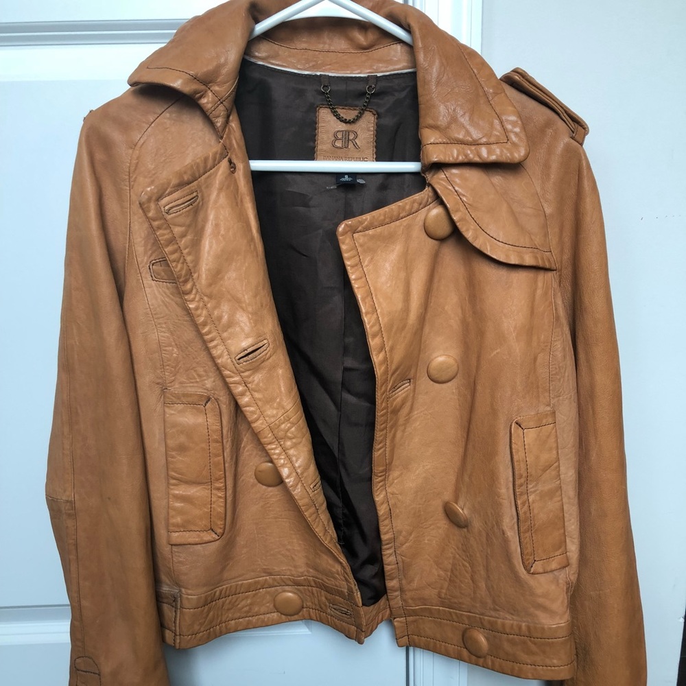 Banana Republic Brown Leather Jacket